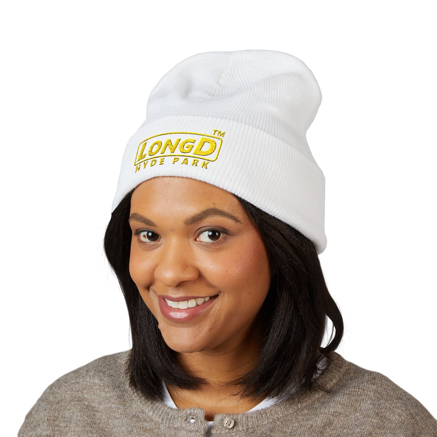 Embroidered Classic Cuffed Beanie Reverse Basic Hyde Park Logo