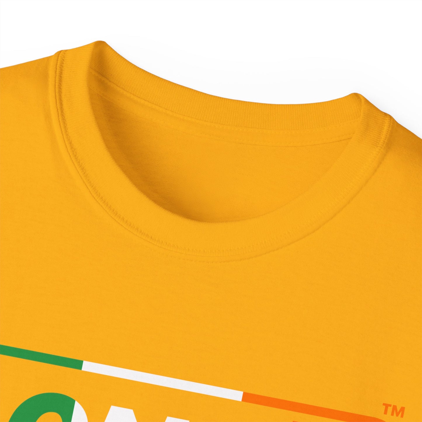 LongD® Logo Cotton Tee (St. Patrick's Day -Irish Green, White and Irish Orange thirds)