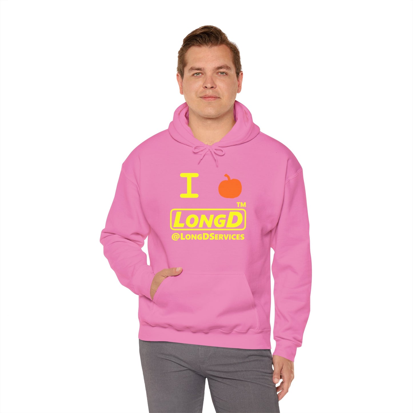 I Pumpkin LongD® Logo Hoodie yellow basic tag logo