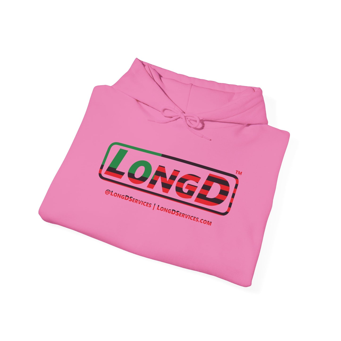 LongD® Logo Hoodie with Juneteenth positive flag