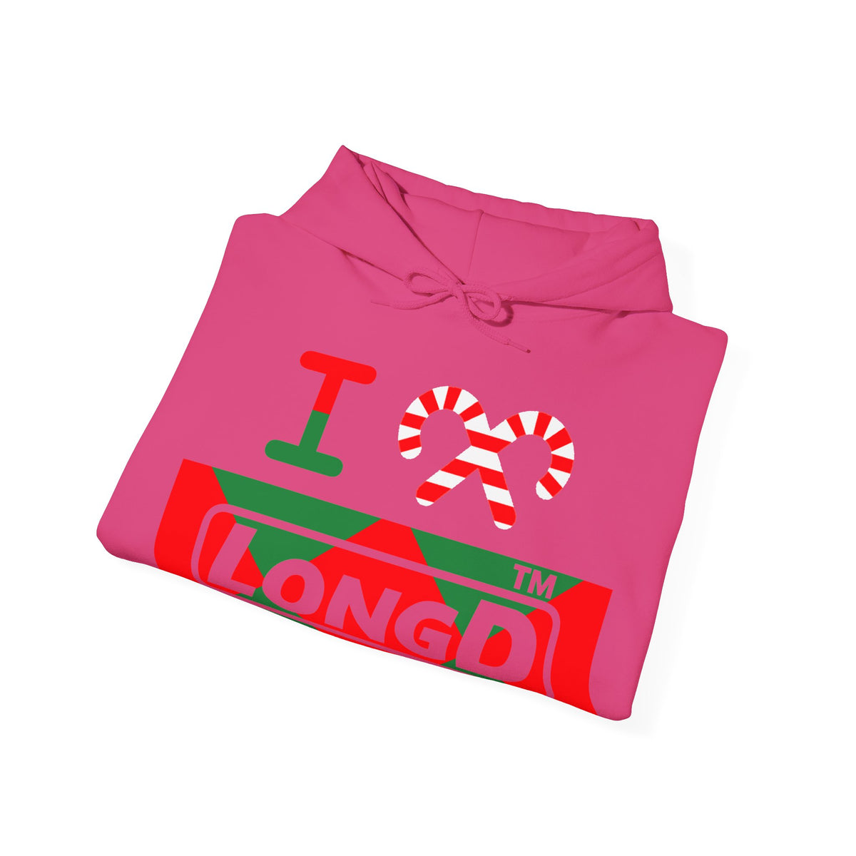 I candy cane LongD Chicago negative big argyle logo hoodie