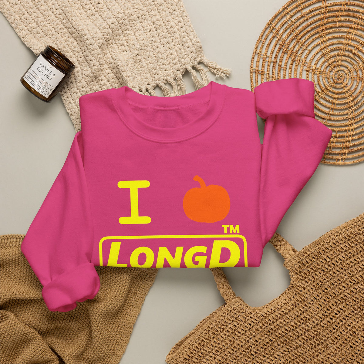 I pumpkin LongD Hyde Park positive alternate basic Yellow (FFFF00) logo crewneck sweatshirt