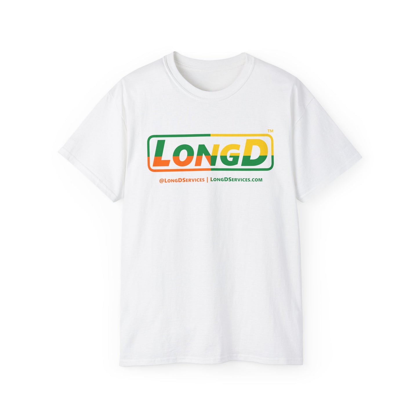 LongD® Logo Cotton Tee (St. Patrick's Day -Irish Green, Golden Yellow and Irish Orange quarters)