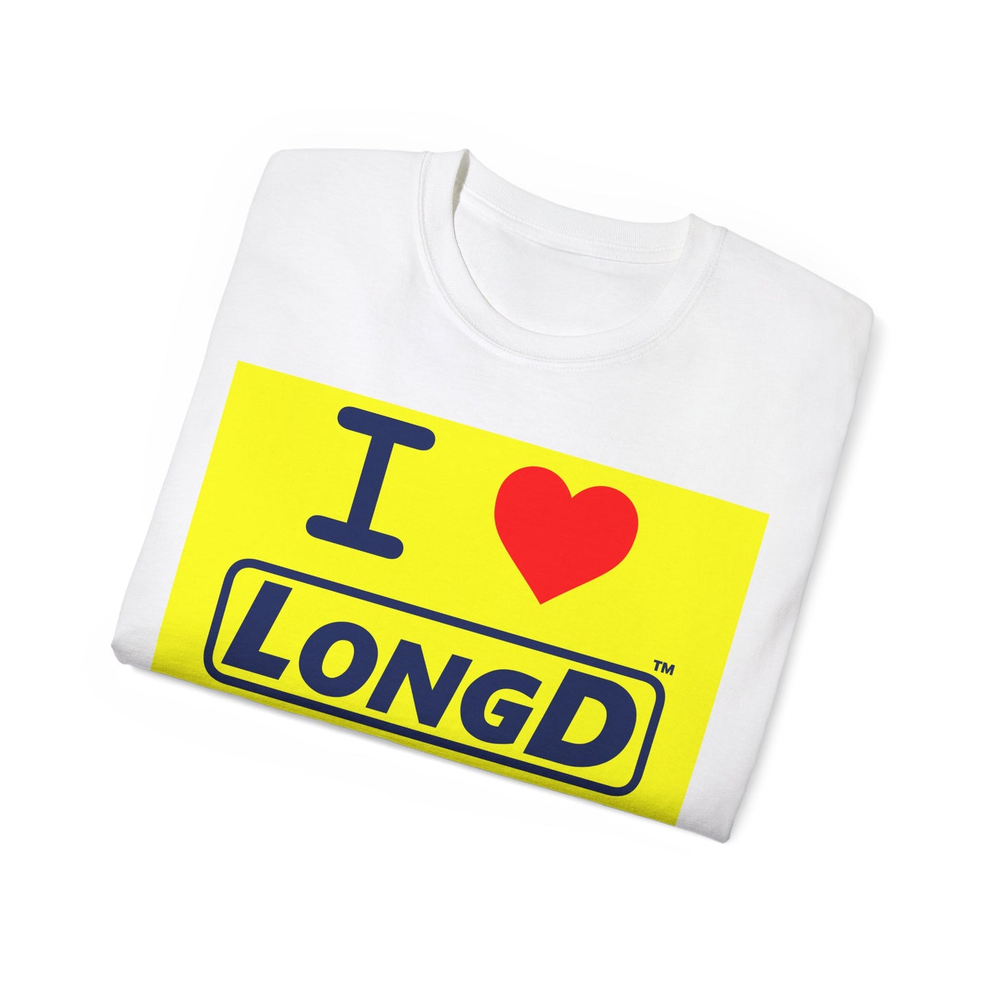 I Luv LongD Reverse Negative Style Logo Cotton Tee