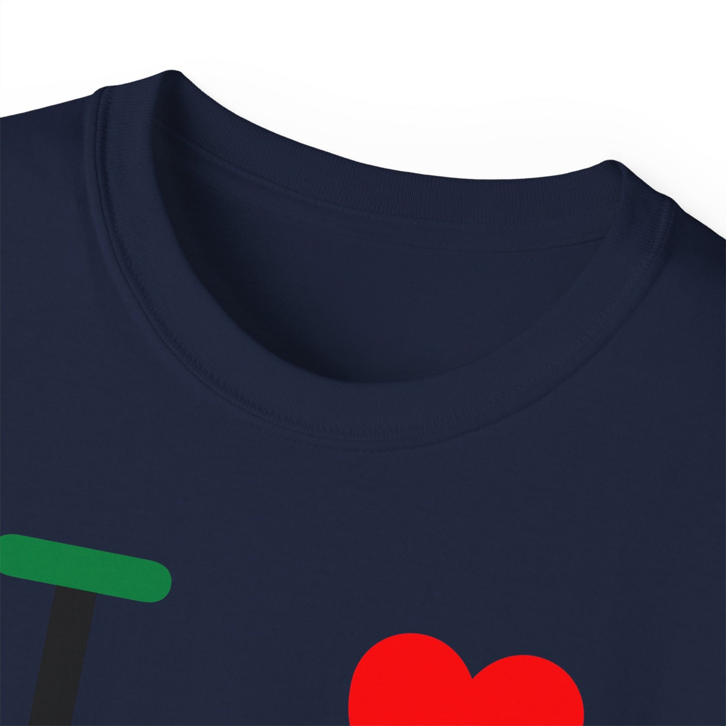 I Luv LongD® Logo Cotton Tee Juneteenth negative flag