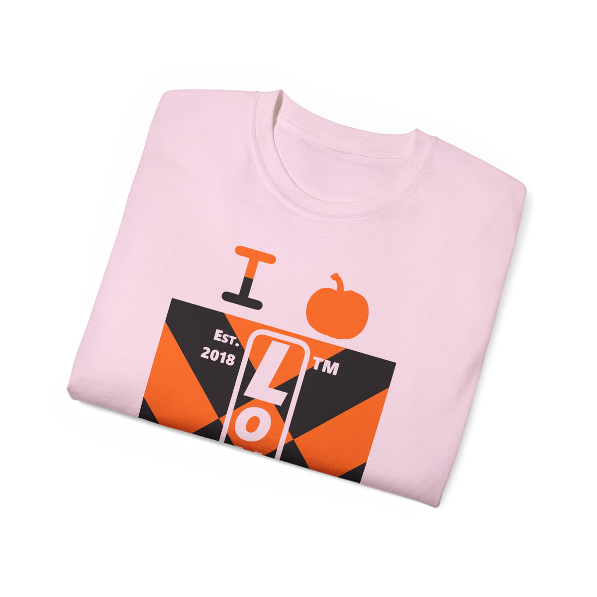 I pumpkin LongD Hyde Park negative upright mixed argyle logo cotton tee