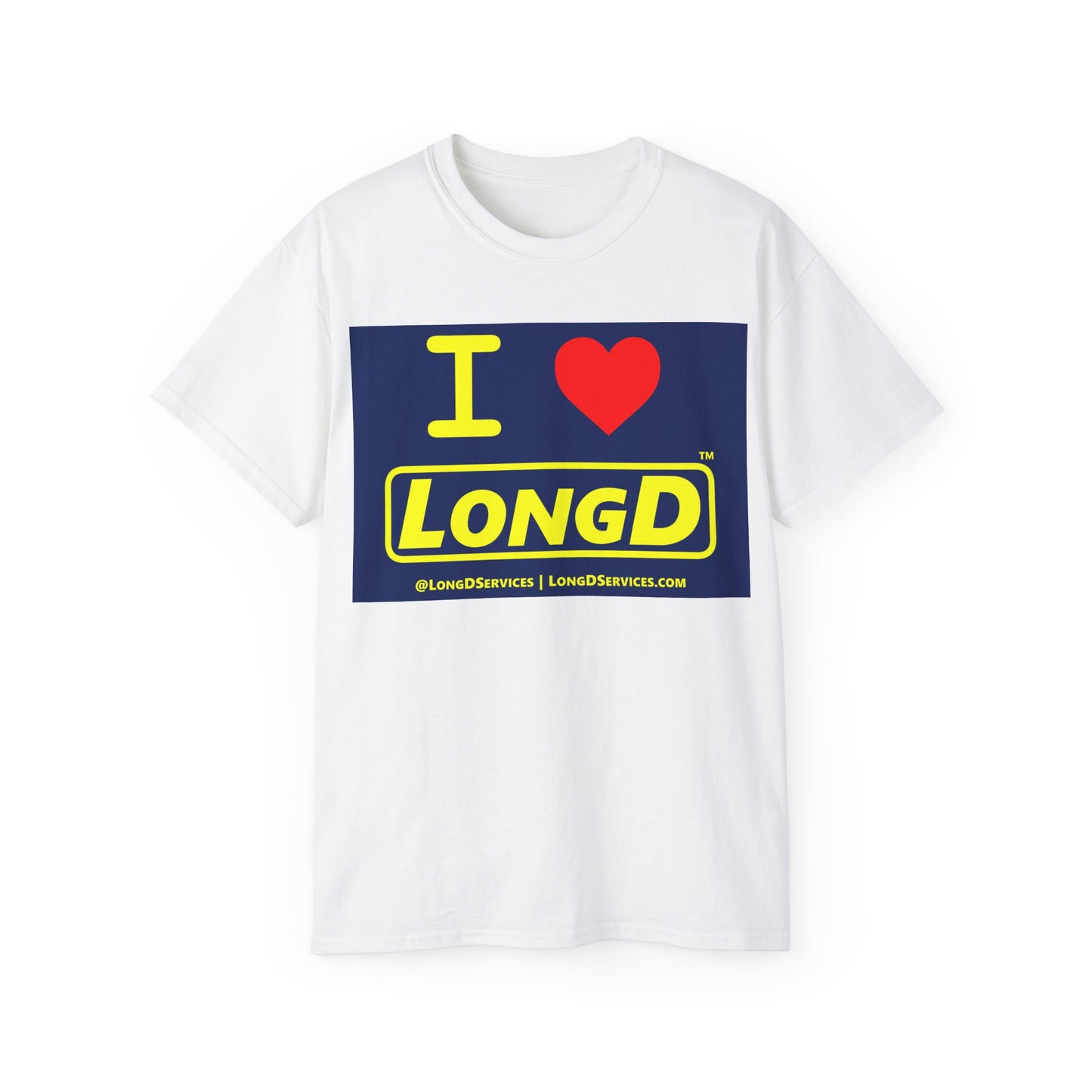 I Luv LongD Negative Style Logo Cotton Tee