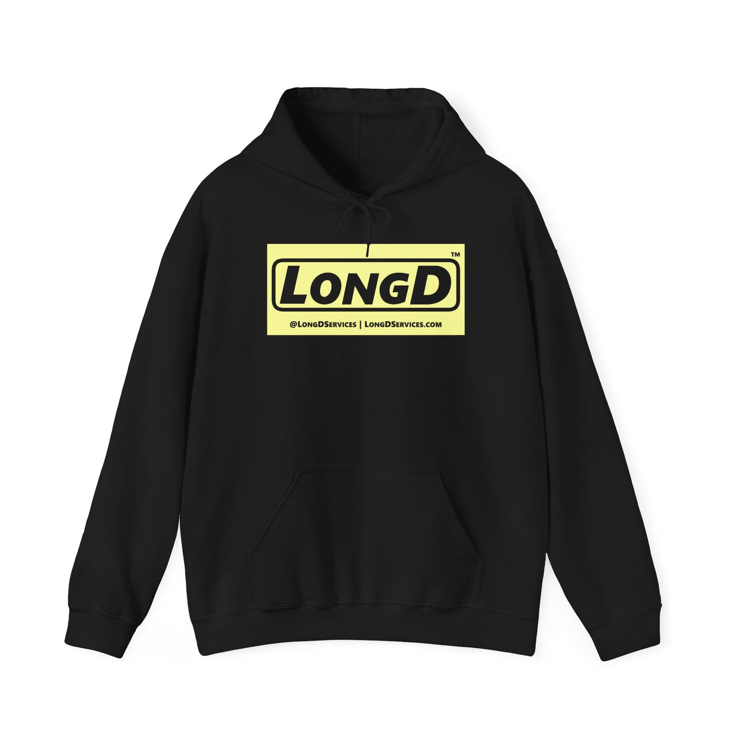 LongD® Logo Hoodie pastel negative yellow text