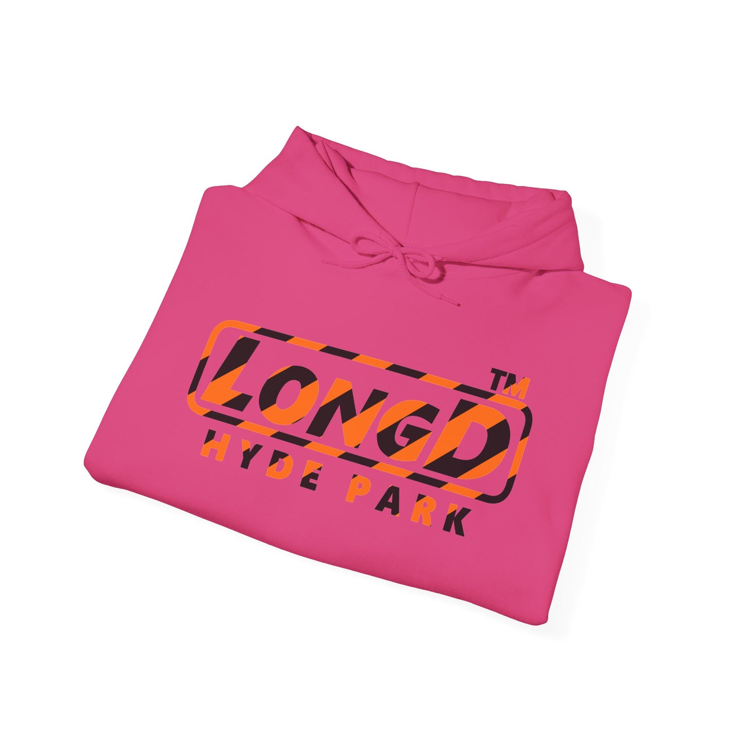 LongD Hyde Park positive 12-striped 4-print logo (Halloween colors) hoodie