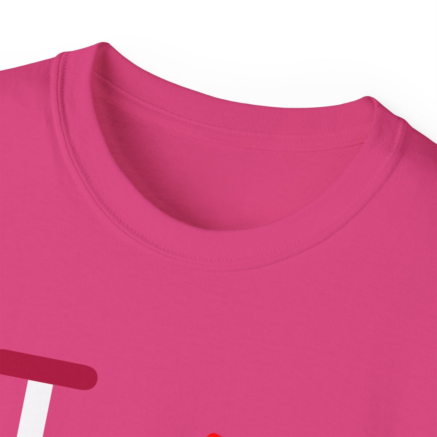 I Firecracker LongD® Logo Cotton Tee Red, White and Blue positive top negative bottom split thirds text