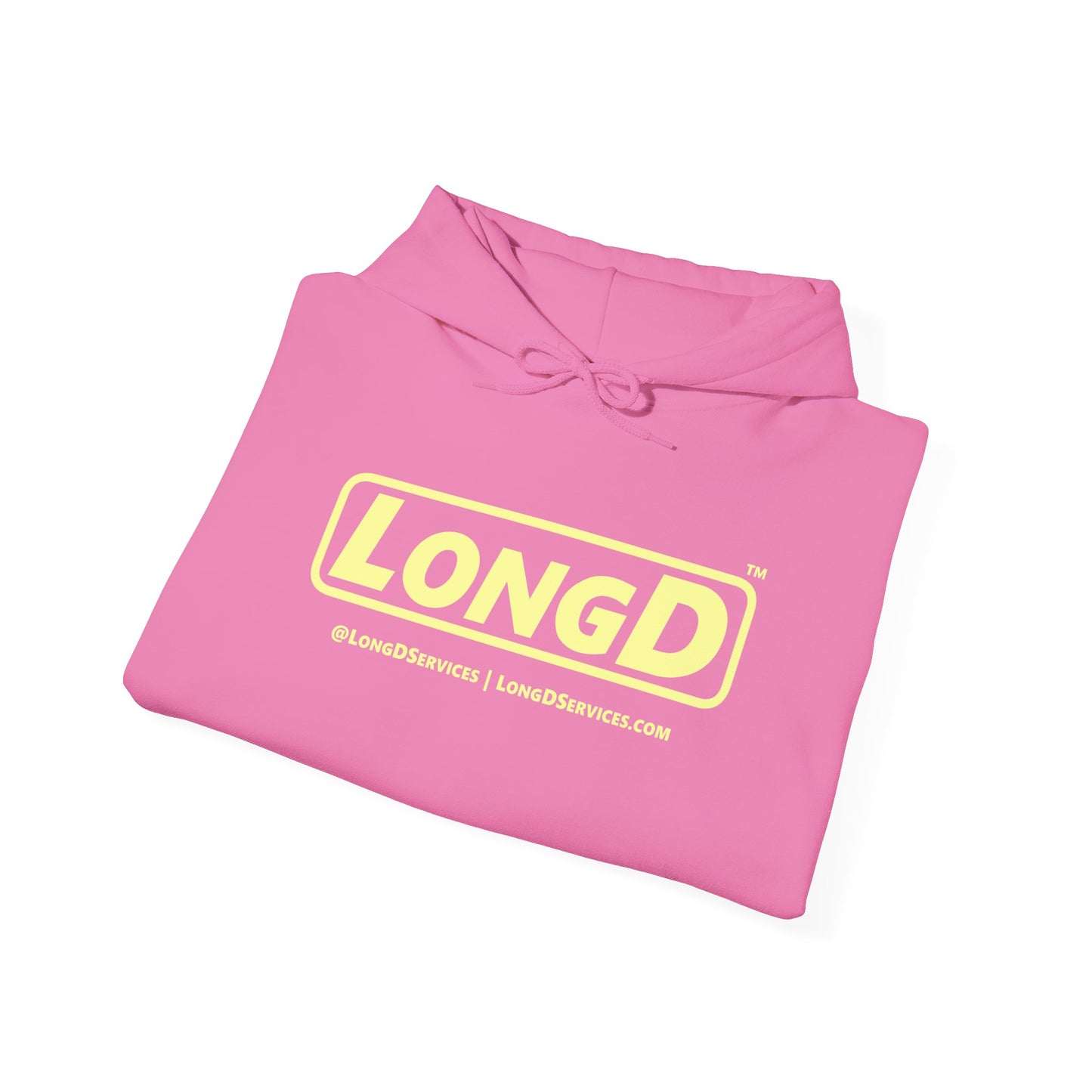 LongD® Logo Hoodie pastel yellow text