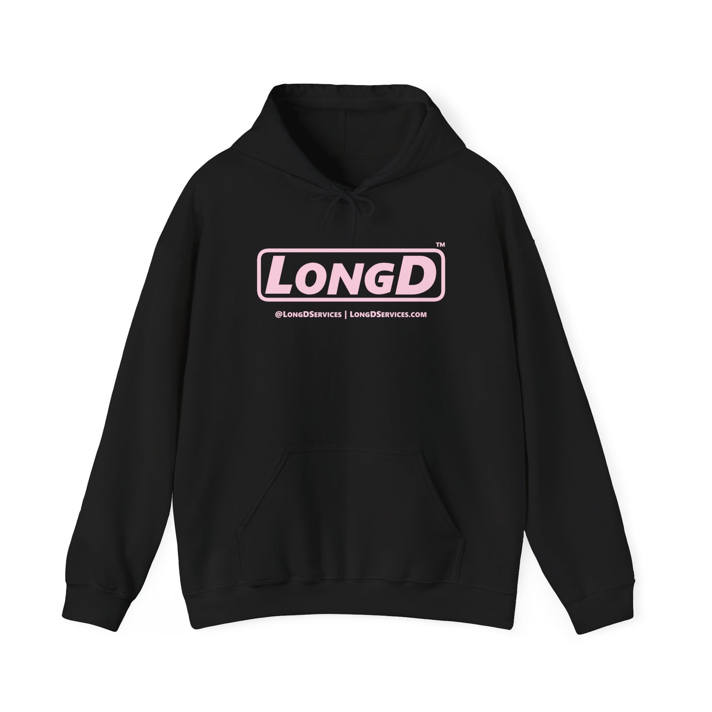 LongD® Logo Hoodie pastel pink text