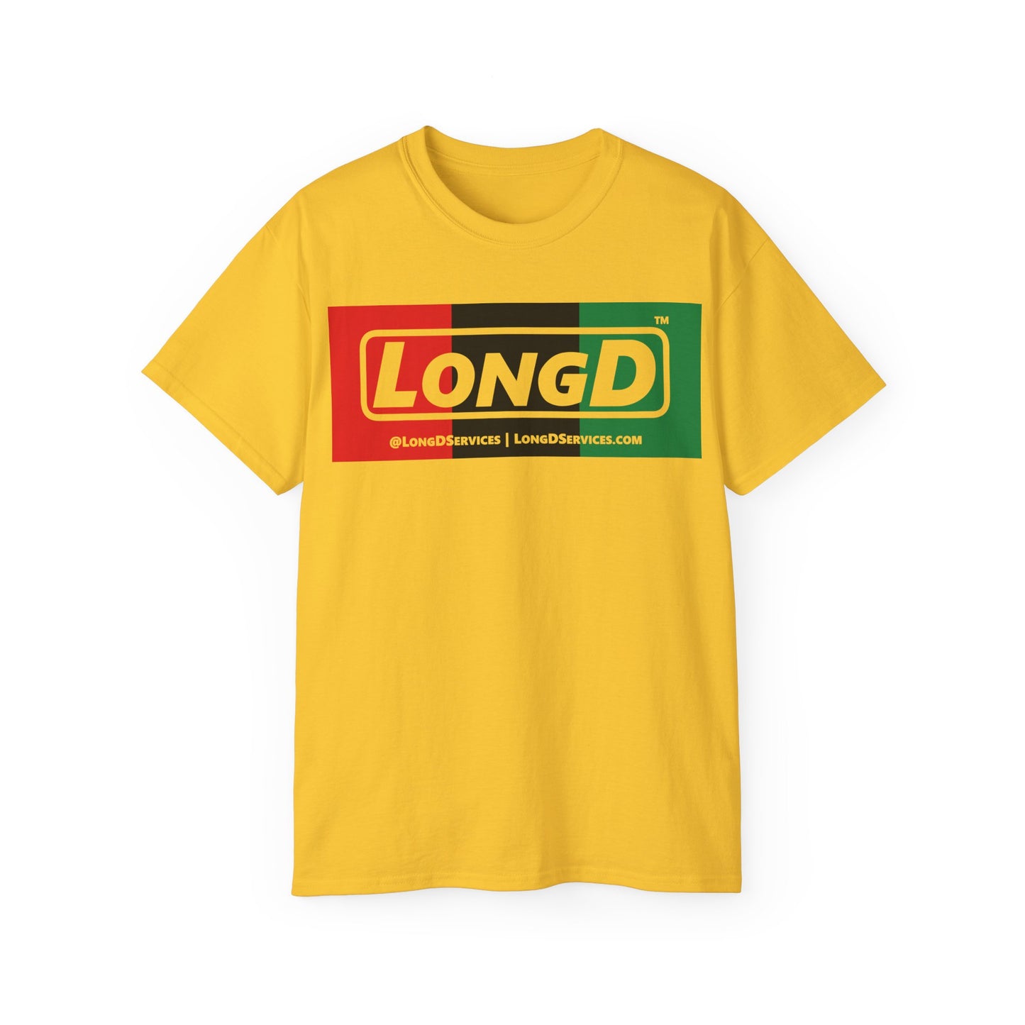LongD® Logo Cotton Tee Juneteenth negative thirds text