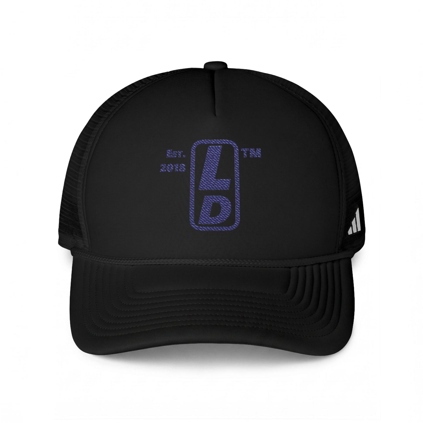 adidas official basic upright initials logo trucker cap