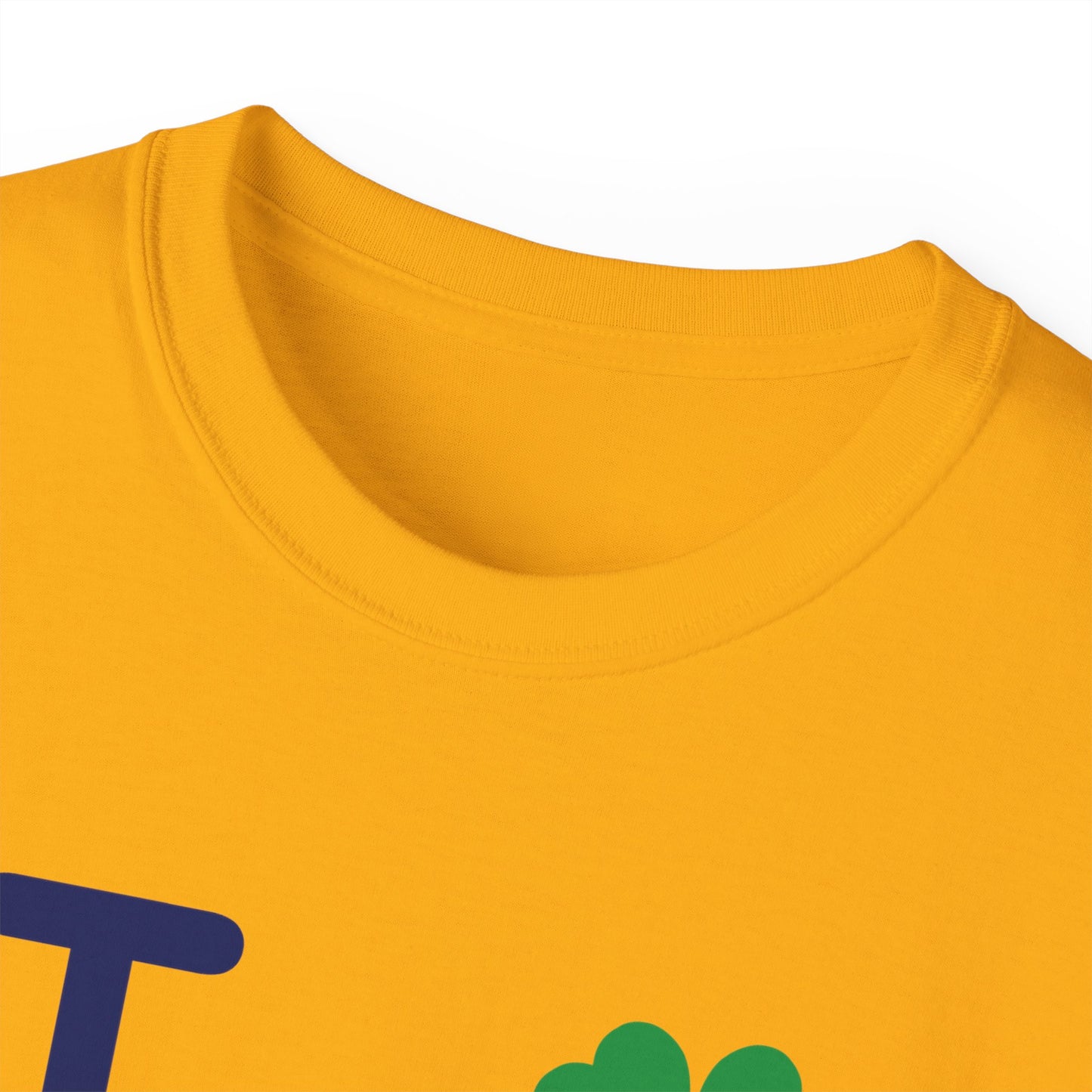 I Clover LongD® Logo Cotton Tee (St. Patrick's Day -Navy with 4-leaf clover)