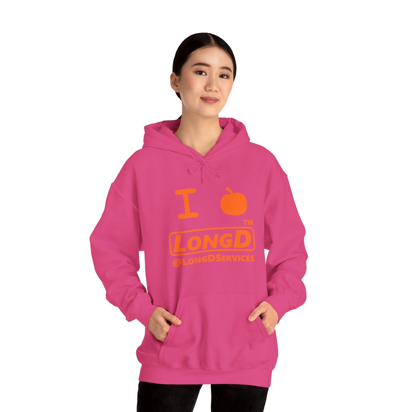 I Pumpkin LongD® Logo Hoodie orange basic tag logo