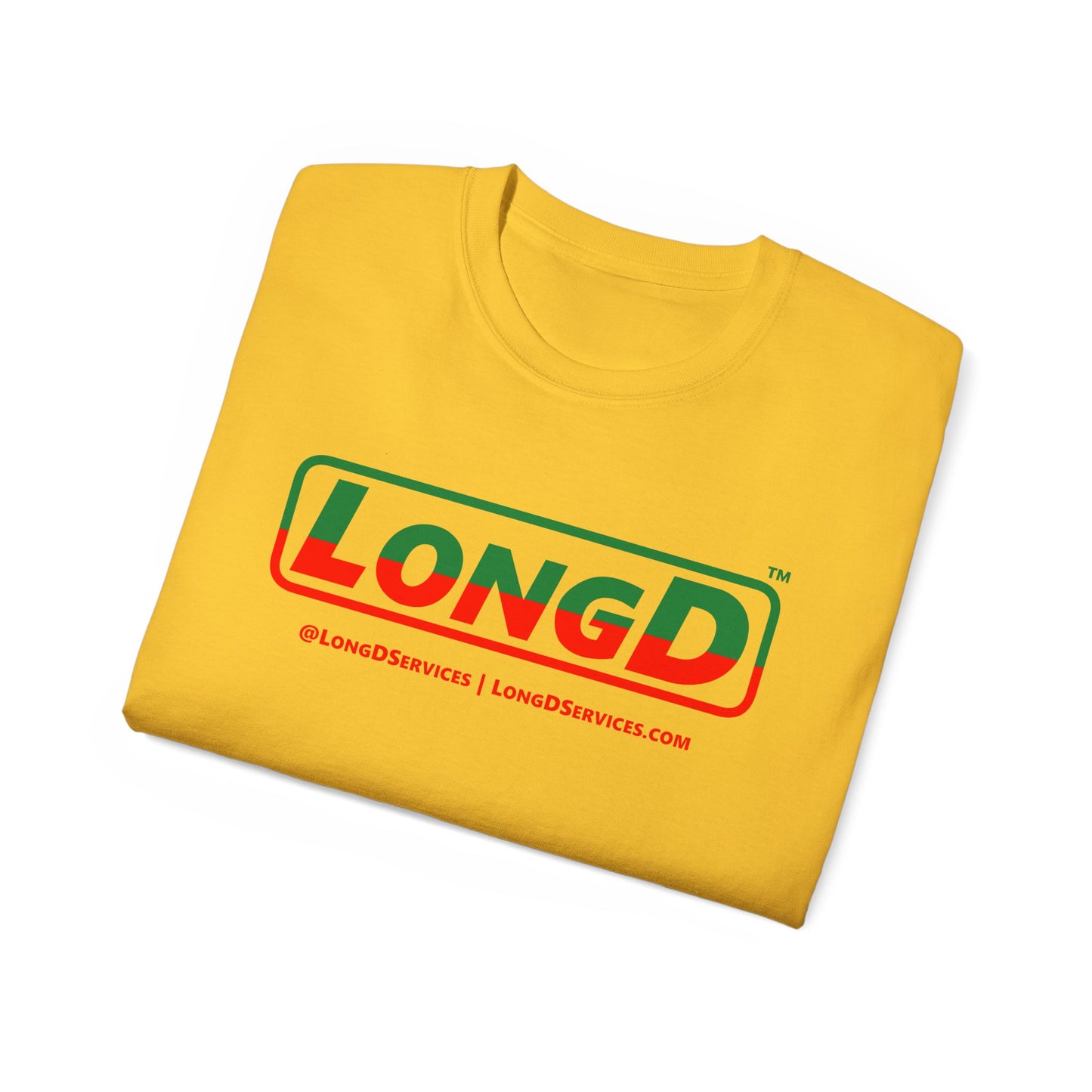 LongD Logo Cotton Tee (xmas green/red half split text)