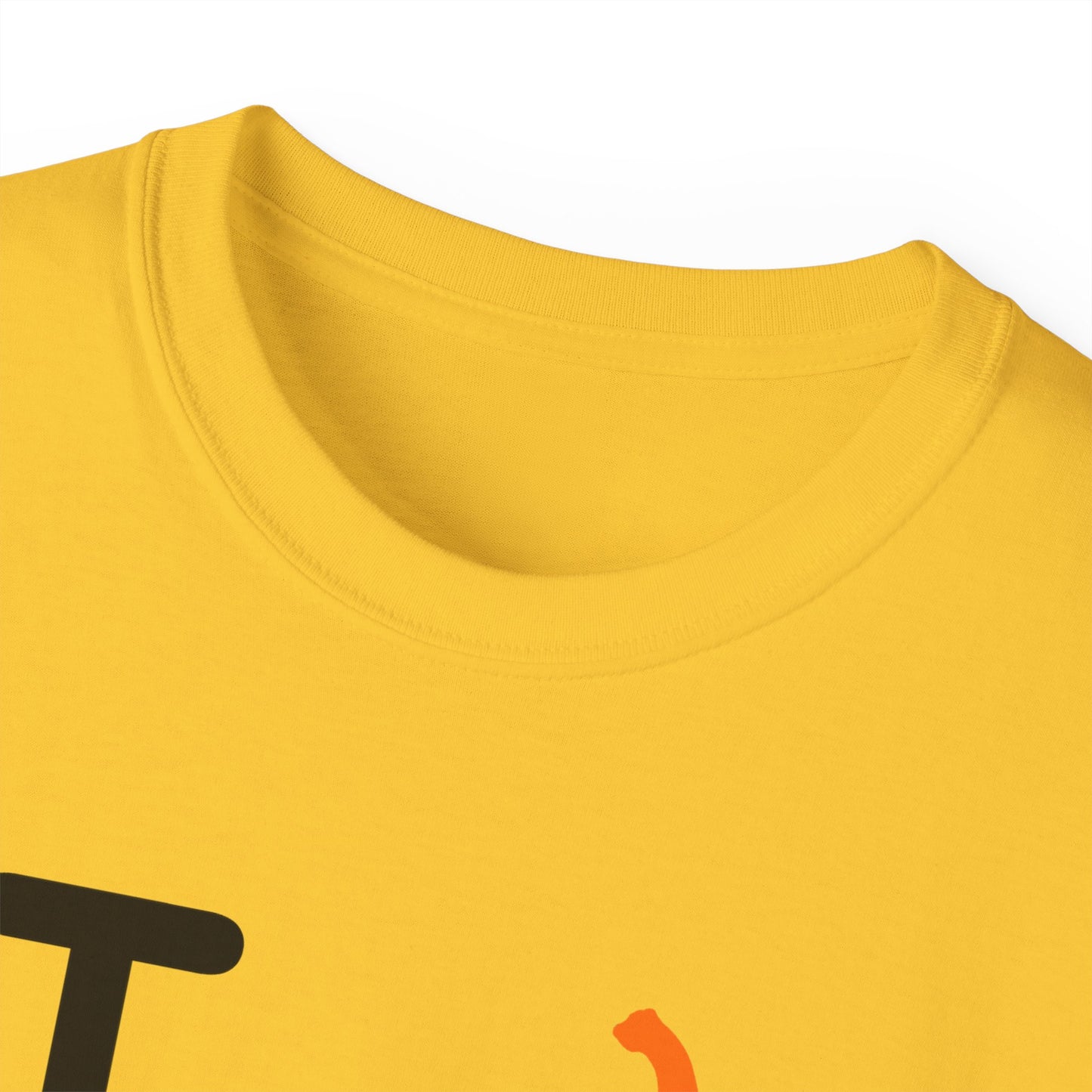 I Pumpkin (black text) LongD Logo Cotton Tee