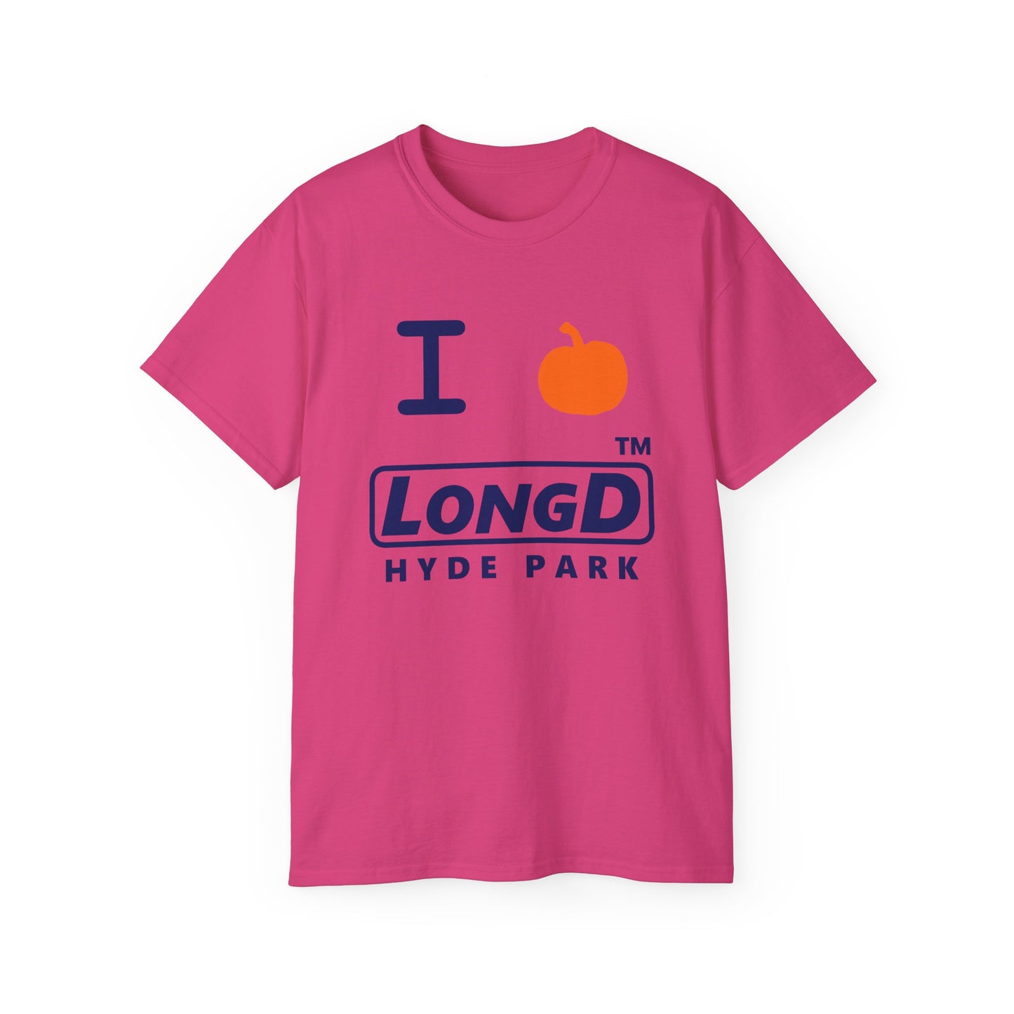 I Pumpkin LongD® Logo Cotton Tee positive blue basic Hyde Park logo