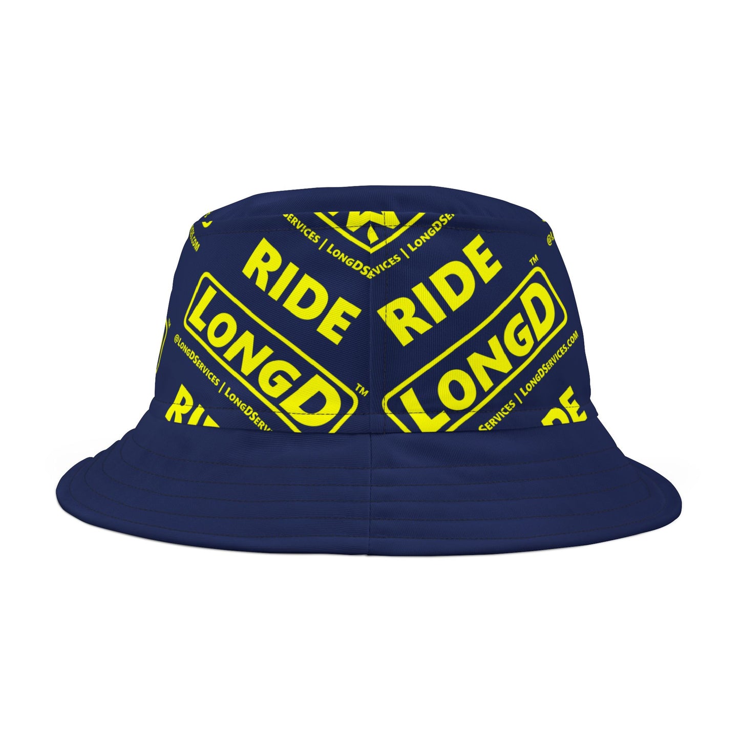 Repeat Grid of Ride LongD Reverse Logo Bucket Hat
