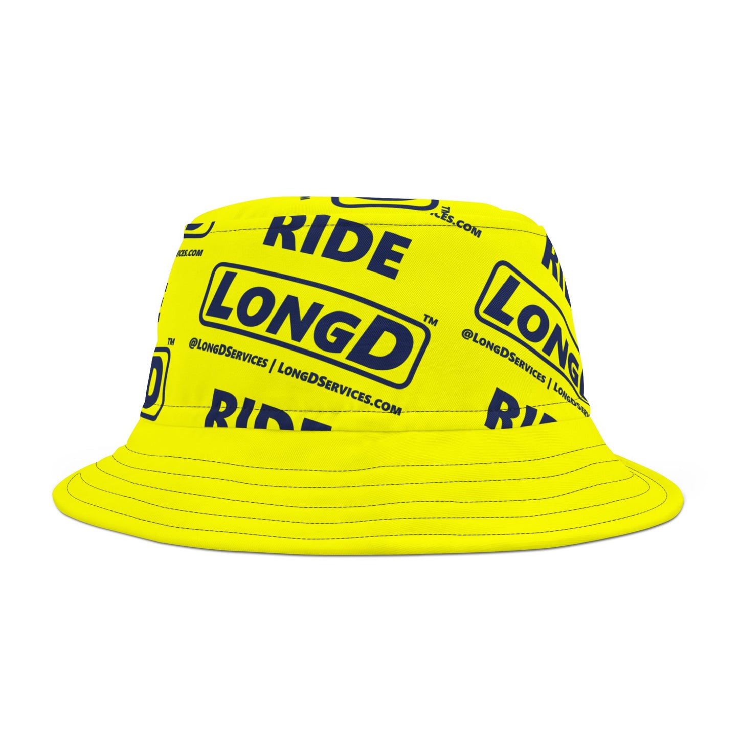 Repeat Grid of Ride LongD Official Logo Bucket Hat