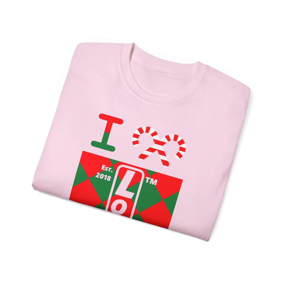 I candy cane LongD Hyde Park negative upright argyle logo cotton tee