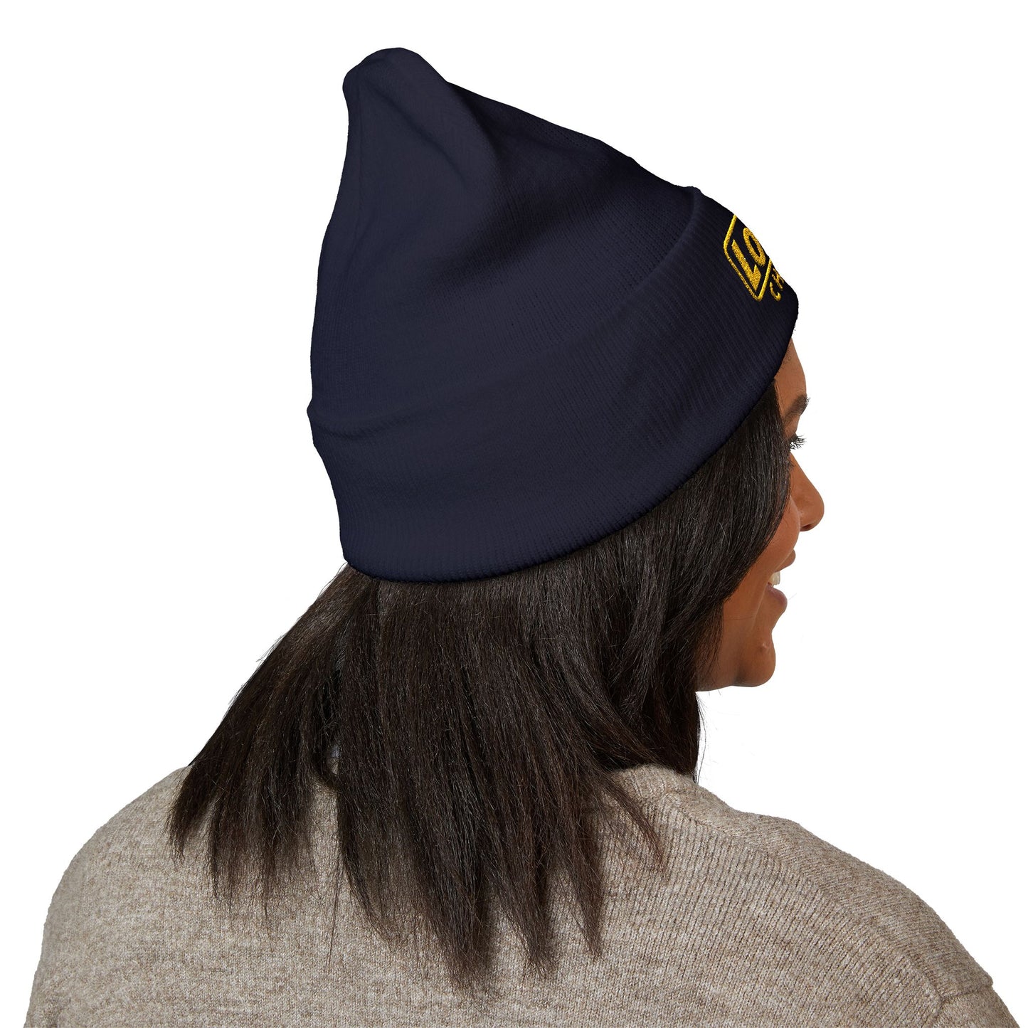 Embroidered Classic Cuffed Beanie Reverse Basic Chicago Logo