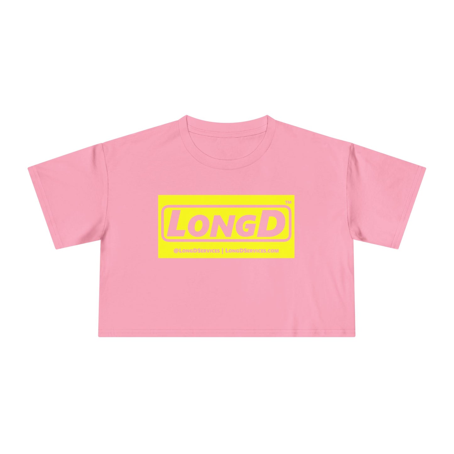 LongD Logo Women's Crop Tee (reverse negative)