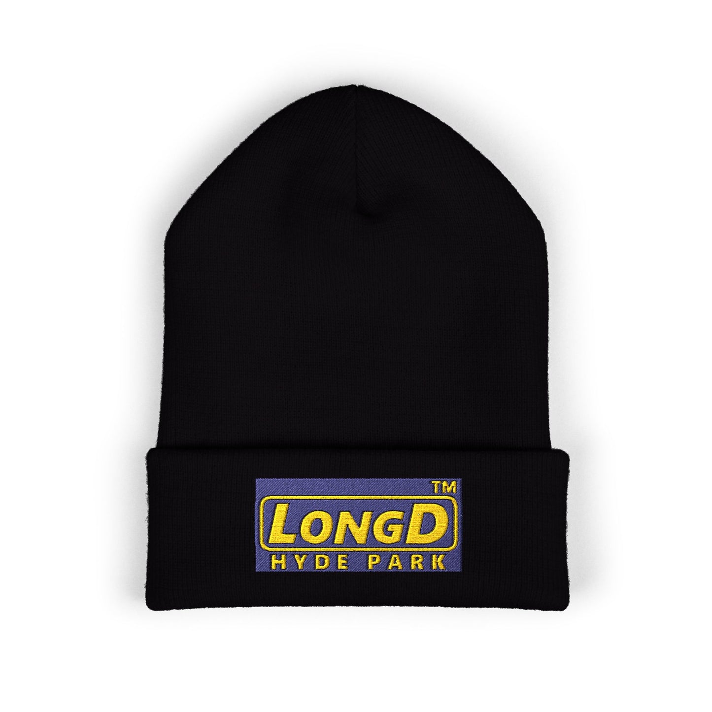 Embroidered Classic Cuffed Beanie Reverse Hyde Park Logo