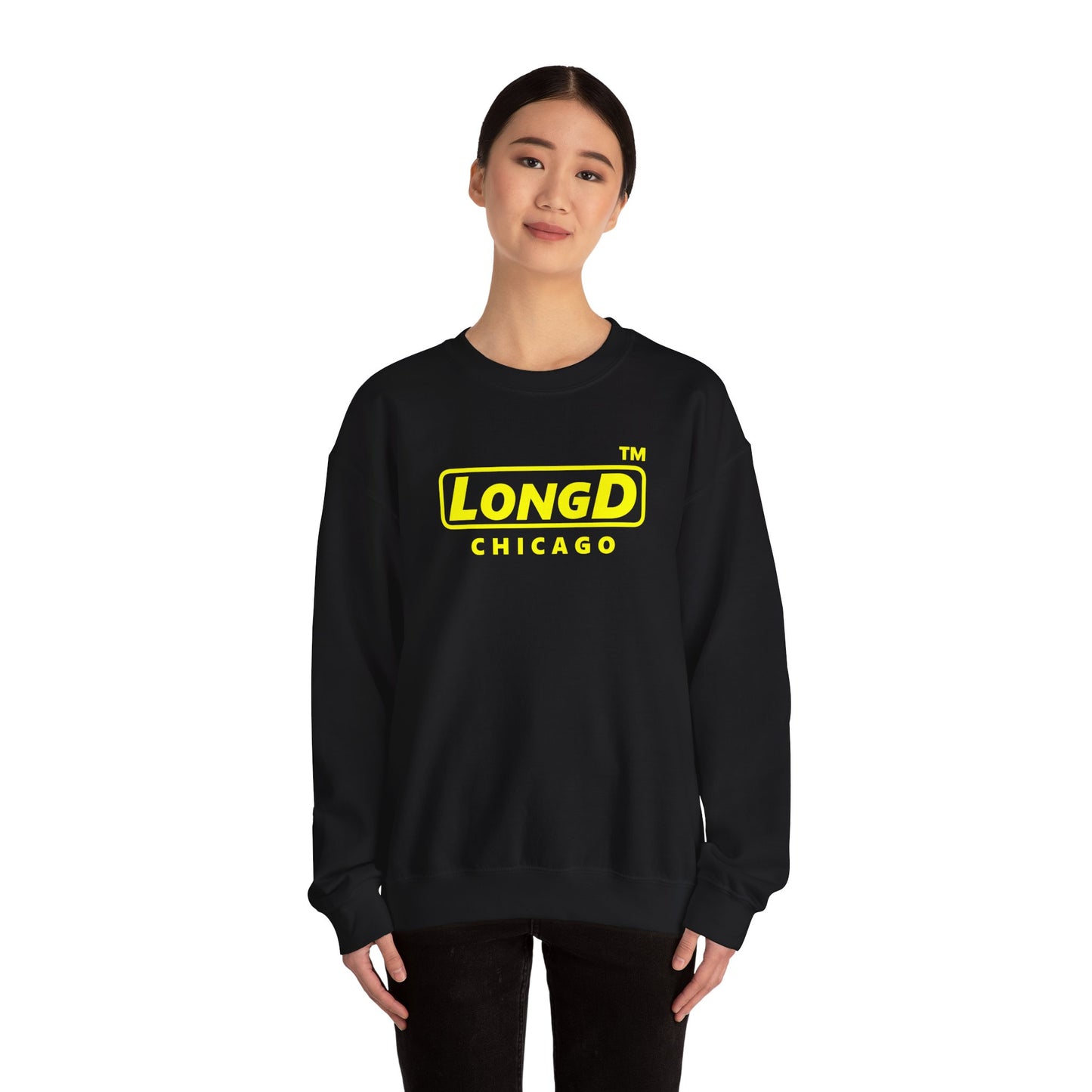 LongD reverse Chicago logo crewneck sweatshirt