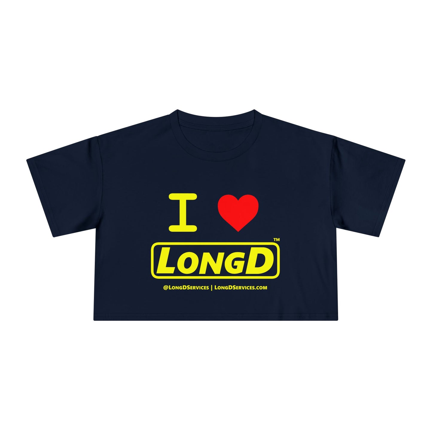 I Luv LongD Logo Women's Crop Tee (reverse)