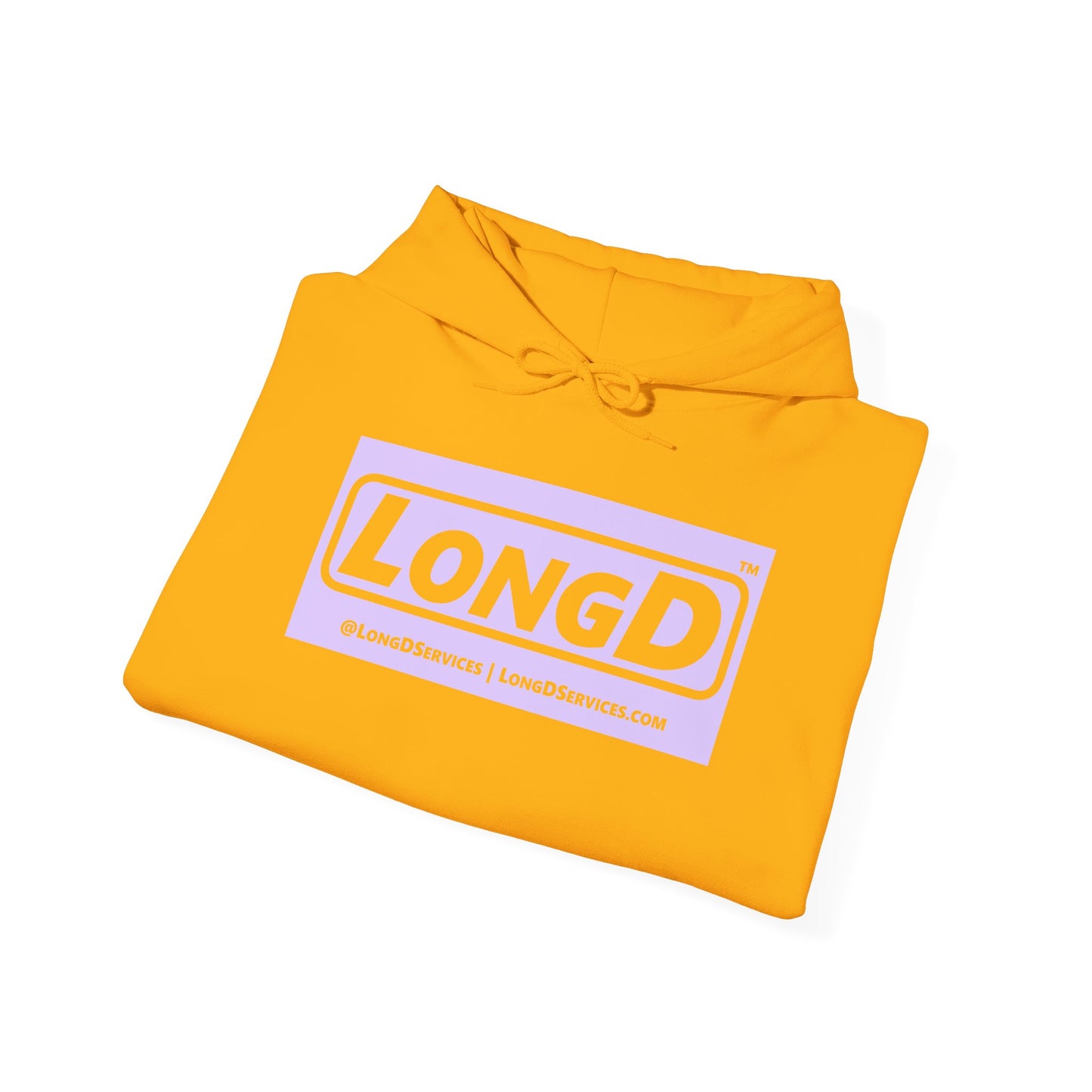 LongD® Logo Hoodie pastel negative purple text