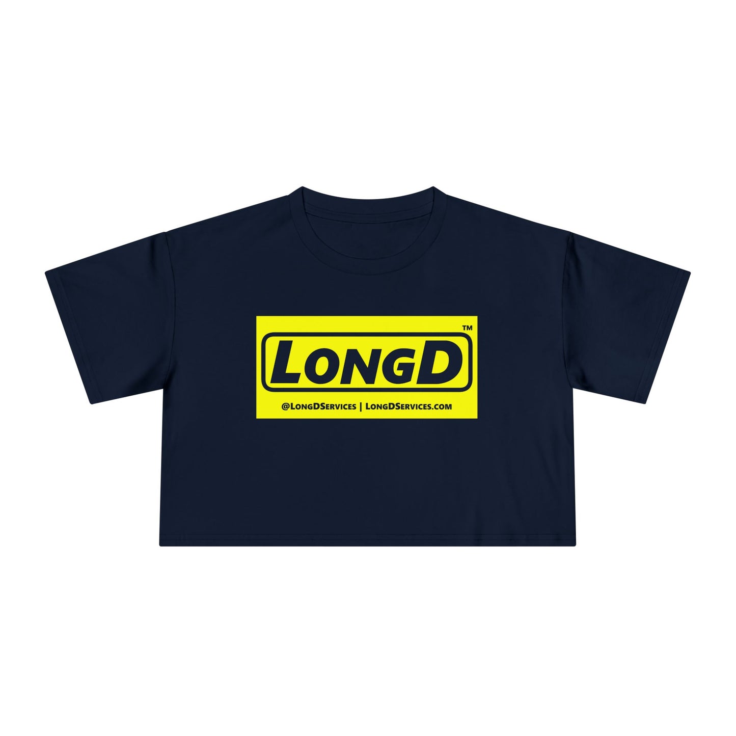 LongD Logo Women's Crop Tee (reverse negative)