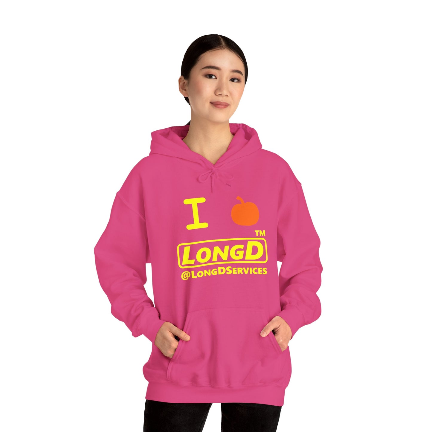 I Pumpkin LongD® Logo Hoodie yellow basic tag logo