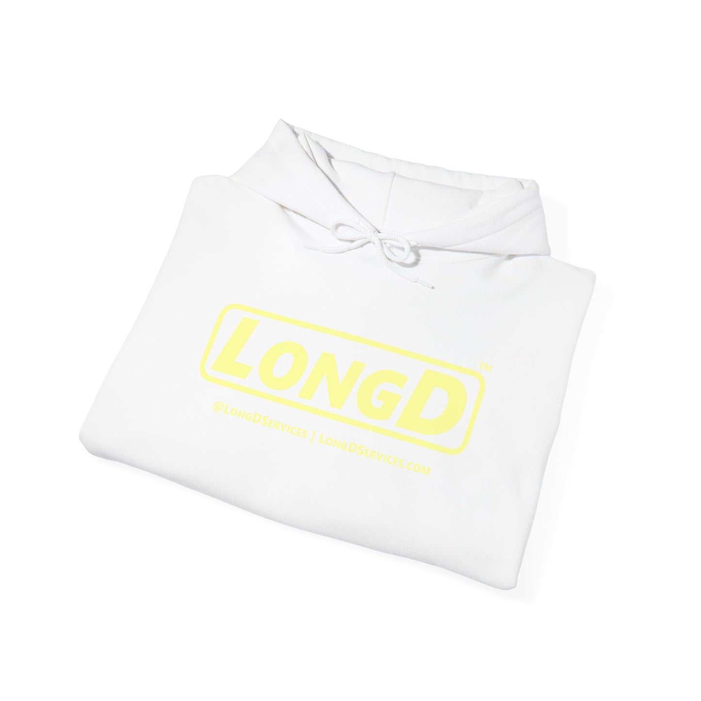 LongD® Logo Hoodie pastel yellow text