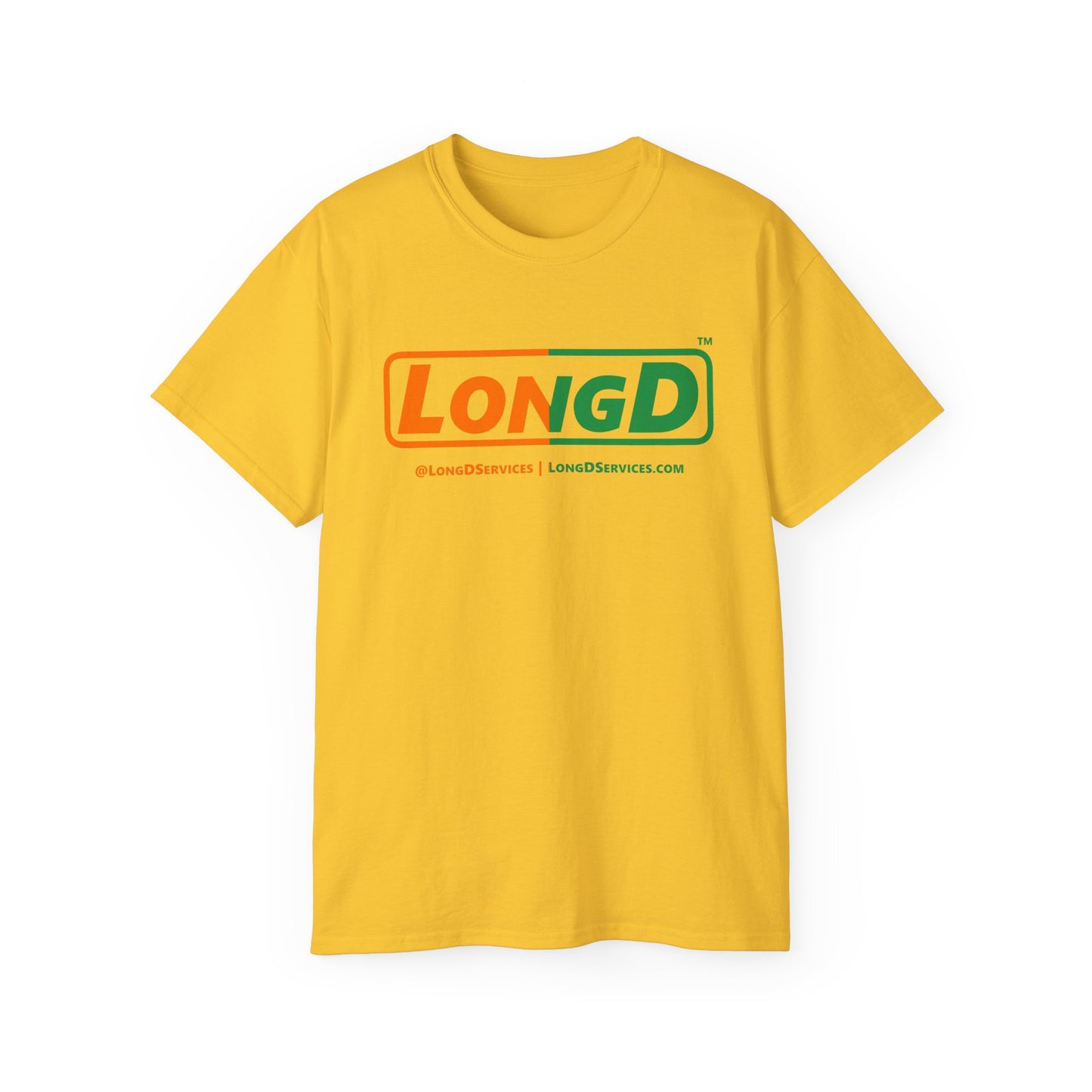 LongD® Logo Cotton Tee (St. Patrick's Day -Irish Green and Irish Orange right-left split0