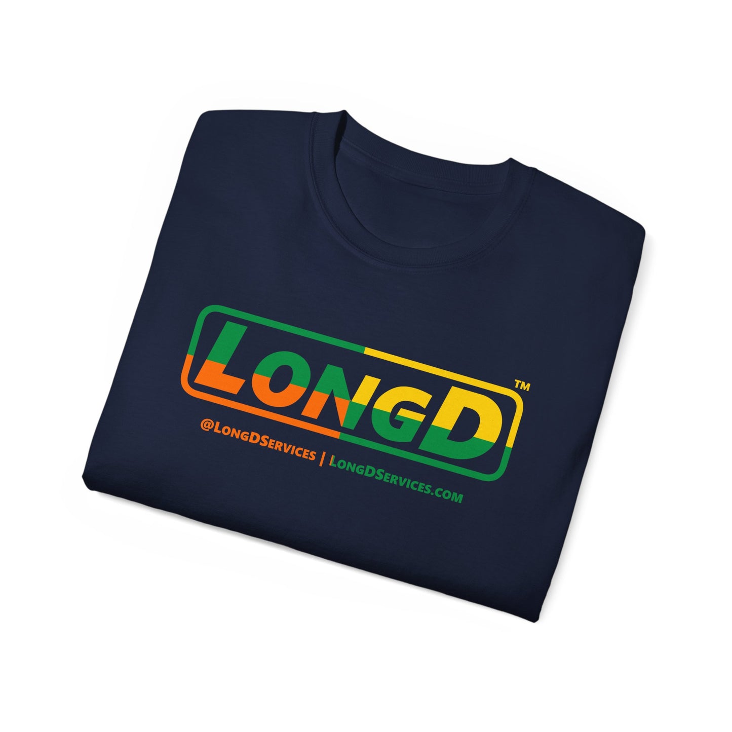 LongD® Logo Cotton Tee (St. Patrick's Day -Irish Green, Golden Yellow and Irish Orange quarters)