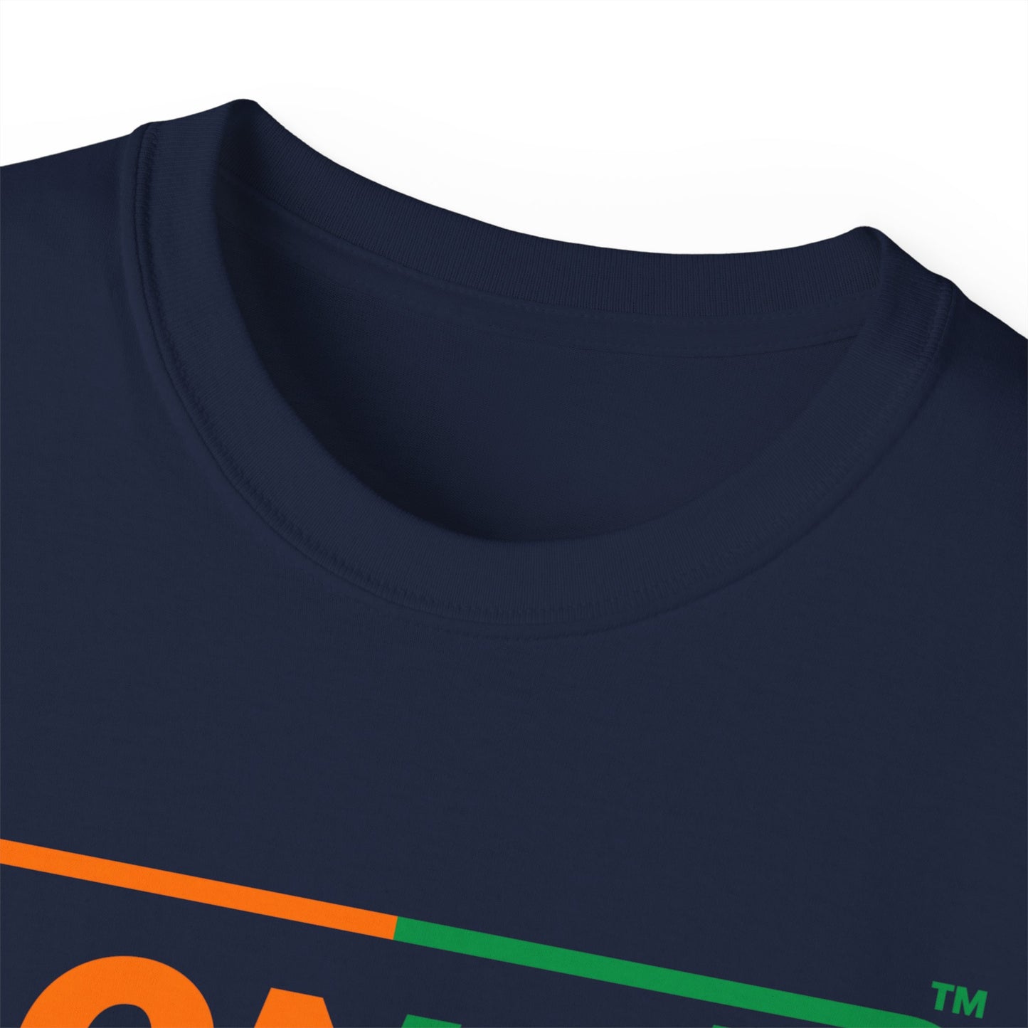 LongD® Logo Cotton Tee (St. Patrick's Day -Irish Green and Irish Orange right-left split0