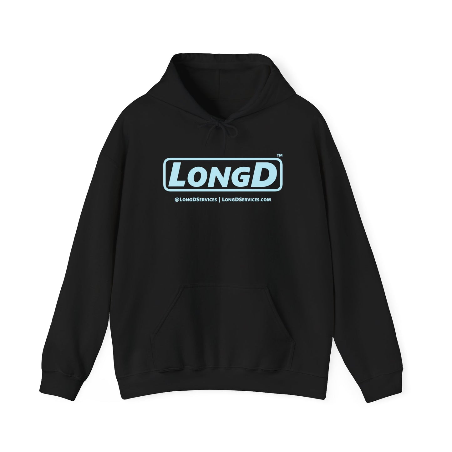 LongD® Logo Hoodie pastel blue text