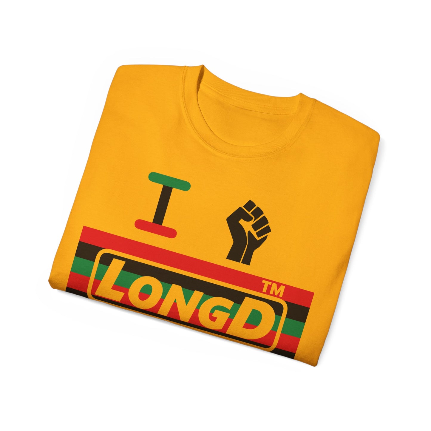I fist LongD negative horizontal 6-striped Chicago logo cotton tee