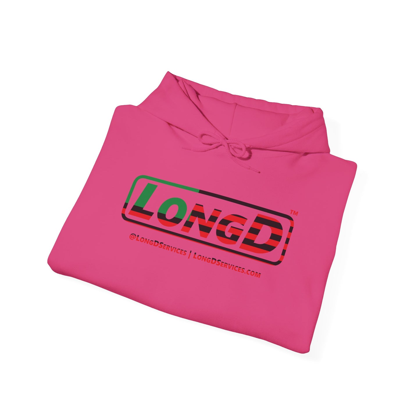 LongD® Logo Hoodie with Juneteenth positive flag