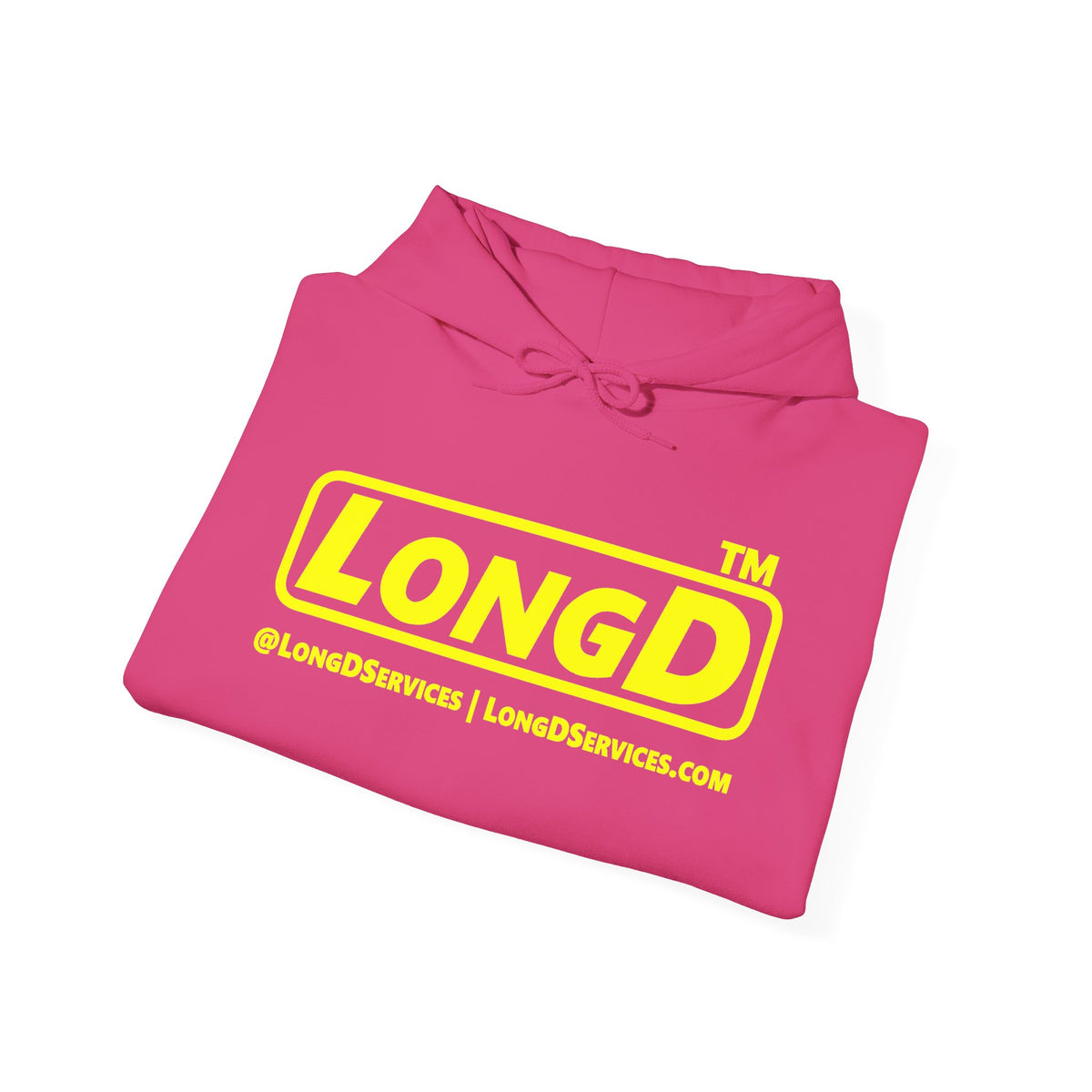 LongD Tag-domain positive alternate basic logo hoodie