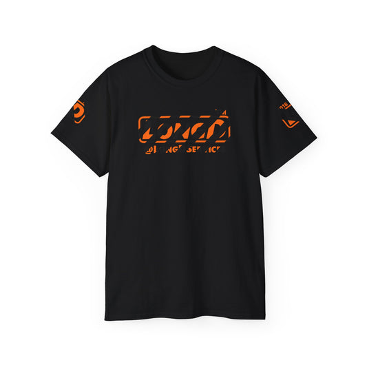 LongD Tag positive 12-striped 4-print logo (Halloween colors) cotton tee