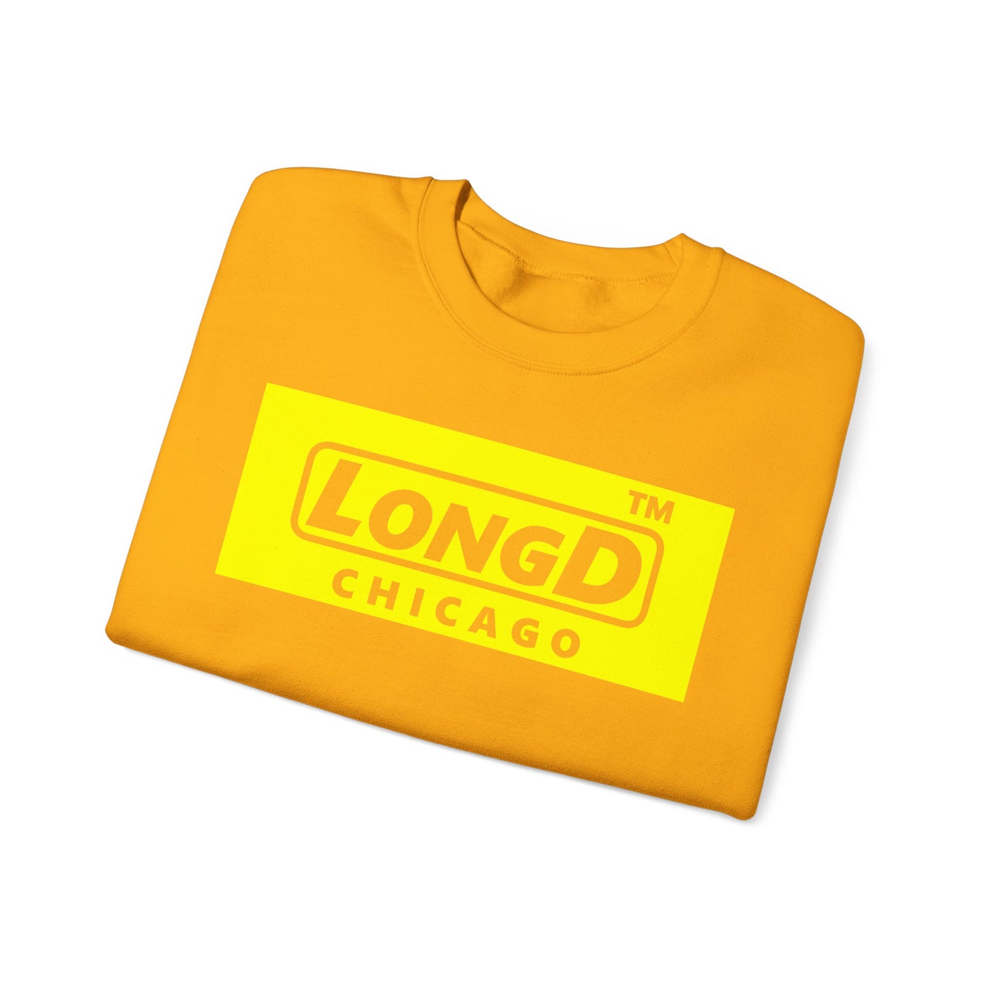 LongD negative reverse Chicago logo crewneck sweatshirt