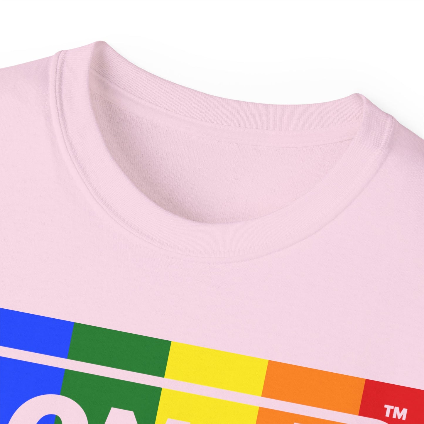 LongD® Logo Cotton Tee Pride rainbow negative text