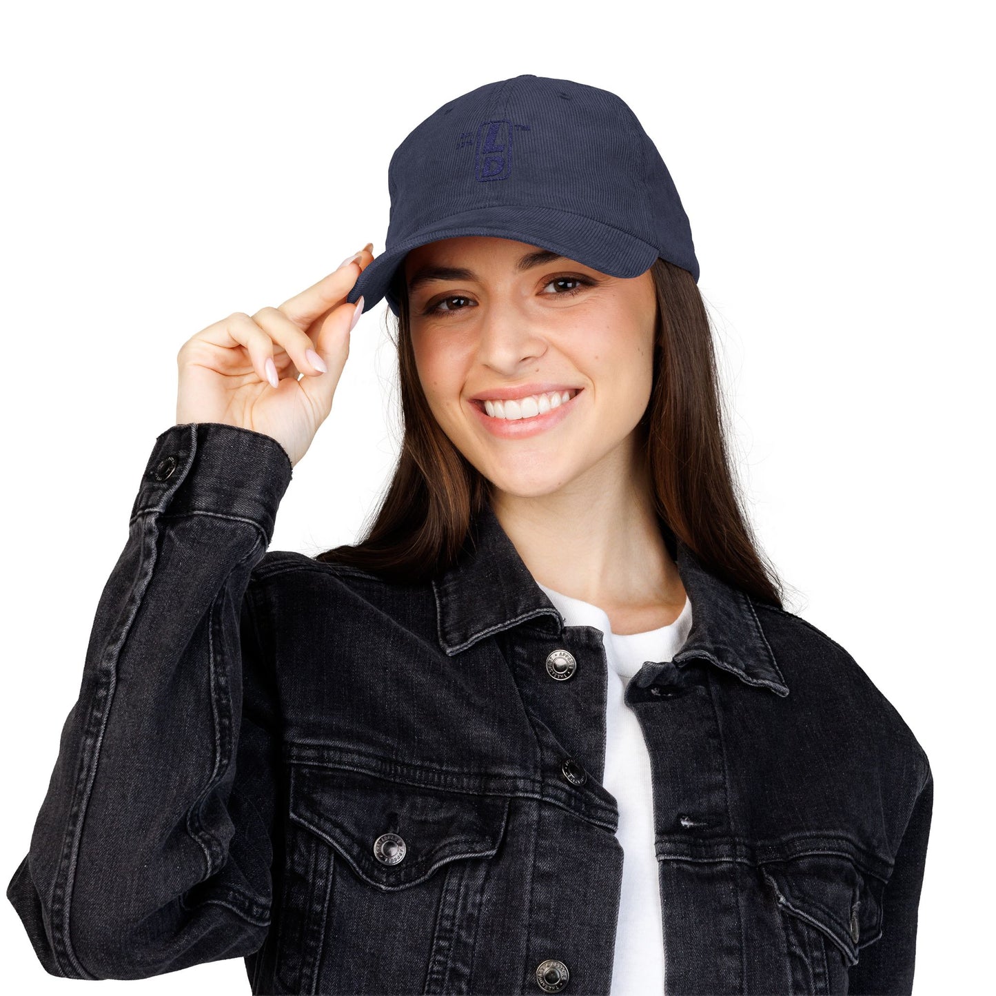 Embroidered Corduroy Cap basic official logo upright initials