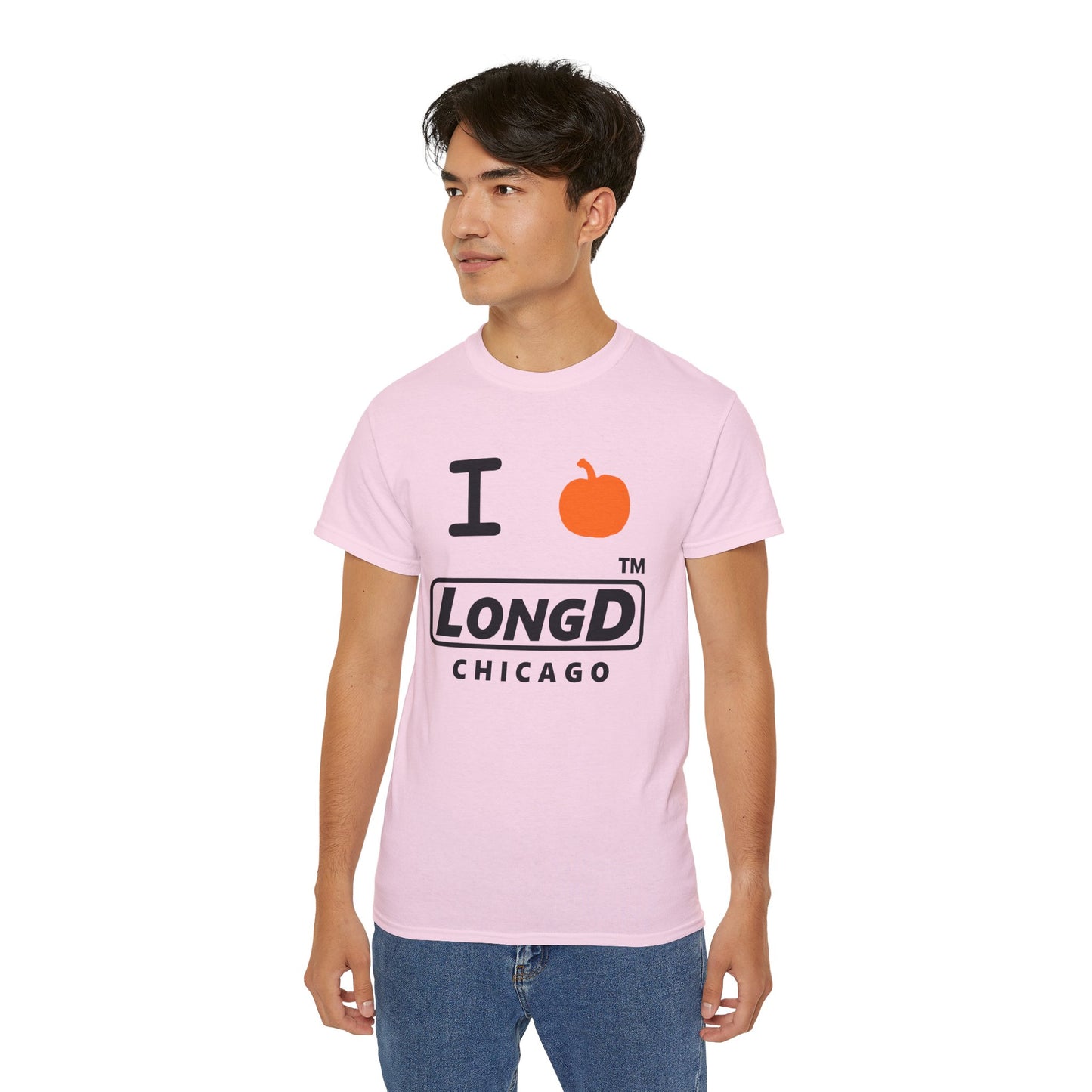 I Pumpkin LongD® Logo Cotton Tee positive black basic Chicago logo