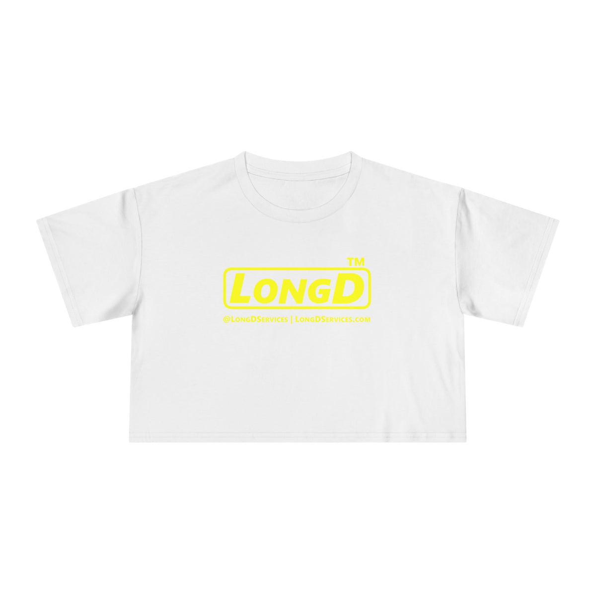 LongD Tag-domain positive alternate basic logo crop tee