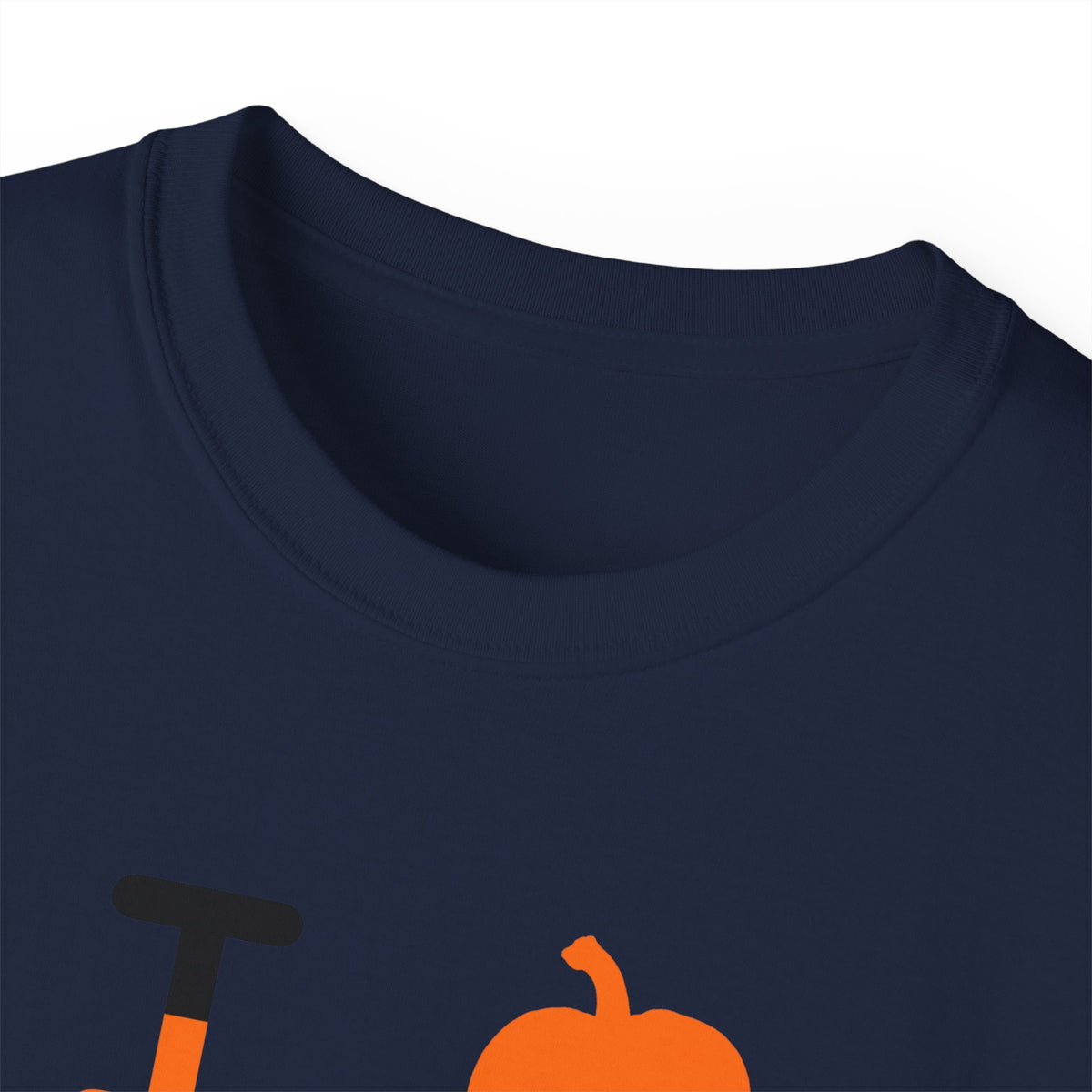 I pumpkin LongD Chicago positive upright pixel-weighted 12-striped logo cotton tee