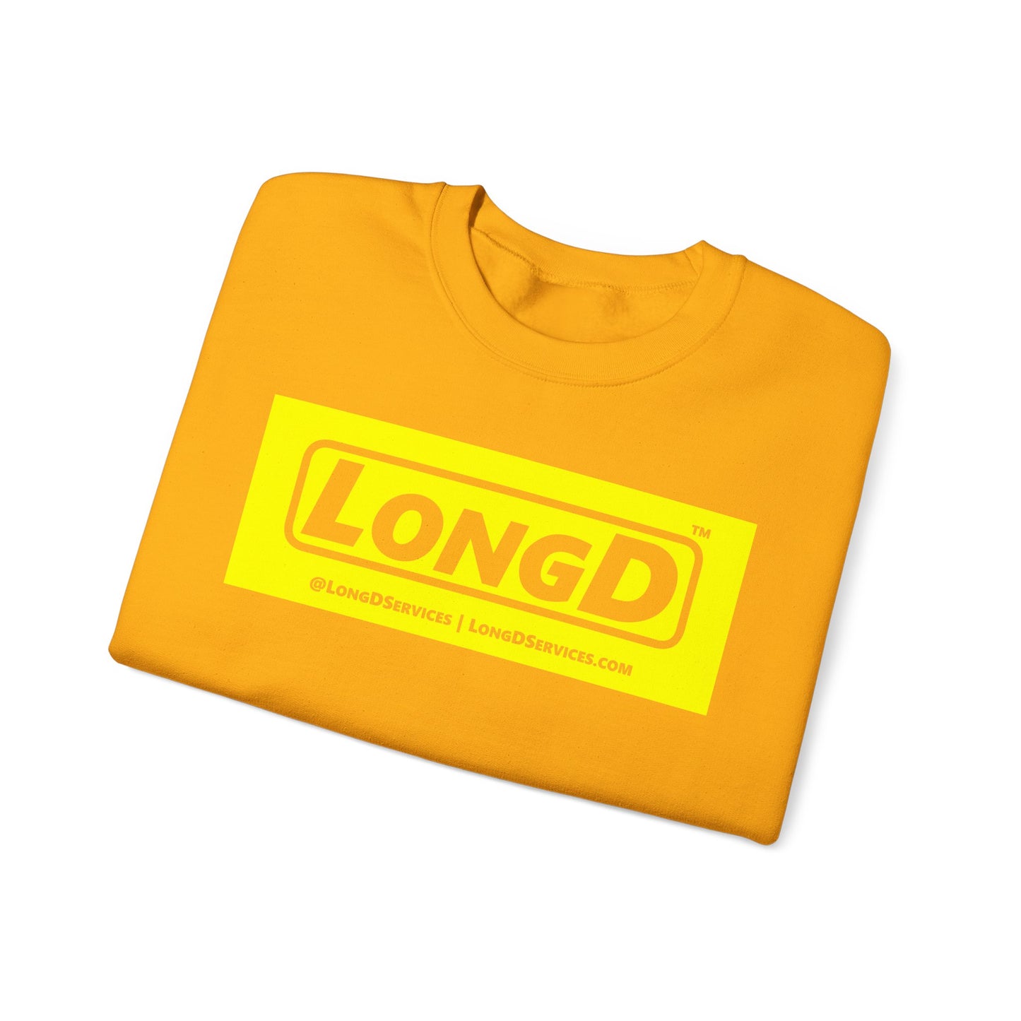 LongD negative reverse original logo crewneck sweatshirt